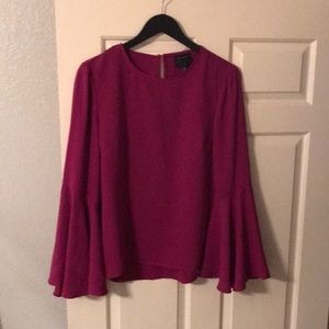 Blouse with bell sleeves